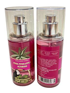 Bath & Body Works PINK PINEAPPLE SUNRISE 2 FINE FRAGRANCE MISTS Travel Size Mini